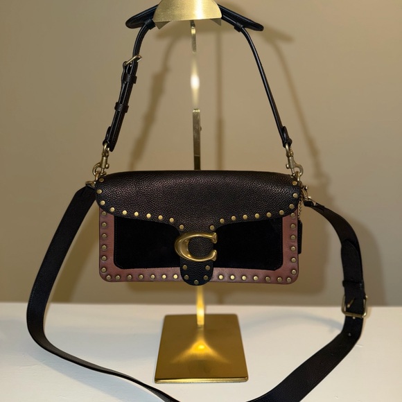 Coach Handbags - COACH Tabby 26 black and refined leather with gold rivits and hardware !